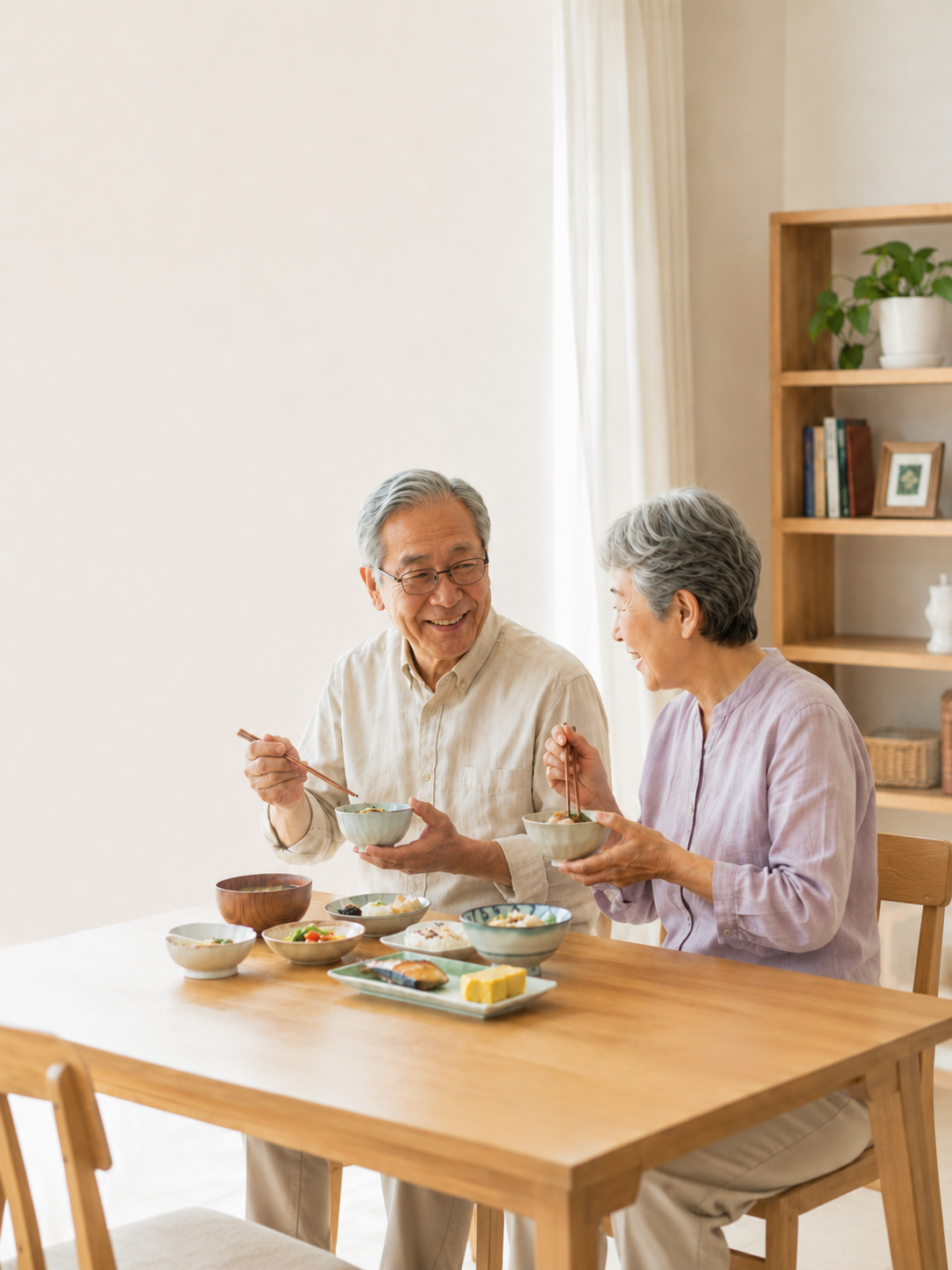 まごころ膳を楽しむご夫婦